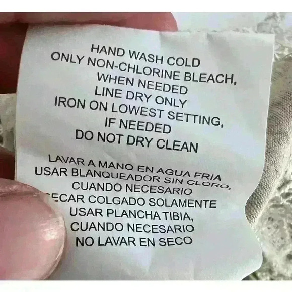 Takara Lace Trim Blouse Long Sleeve Beige Size Medium - Picture 8 of 9